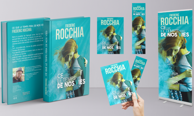 Couverture et supports marketing pour un roman de Frédéric Rocchia